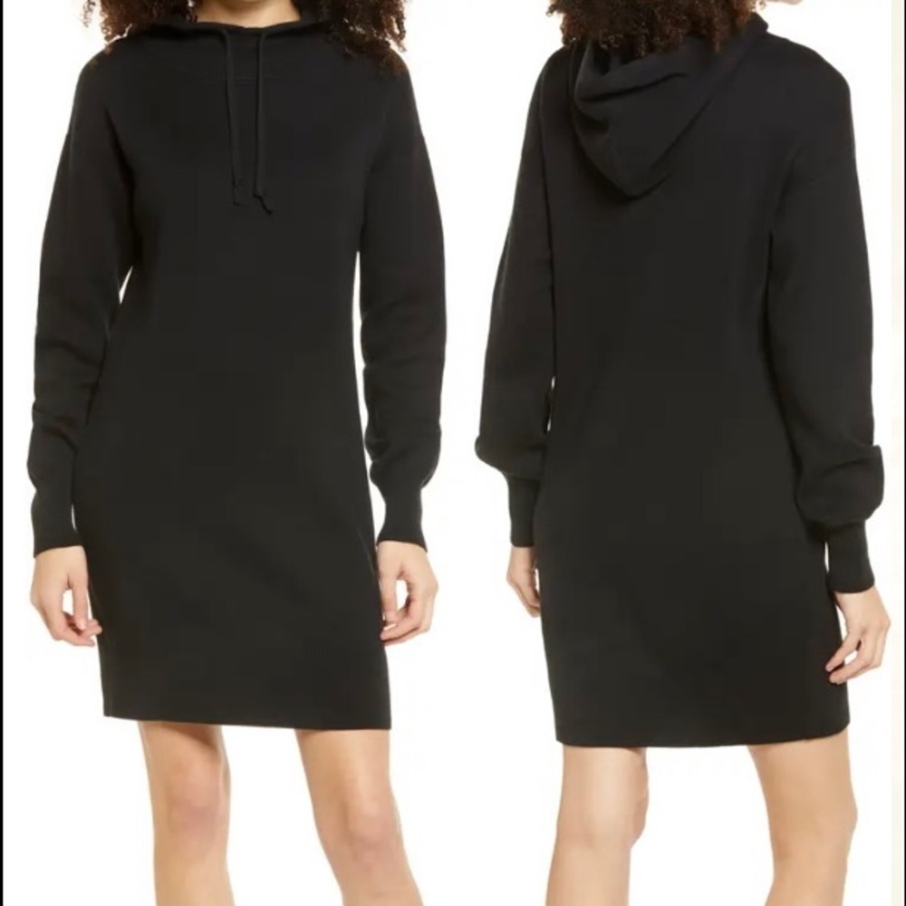 BP Long sleeved hooded sweater dress